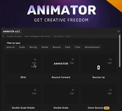 极品PS扩展面板－动画制作(100多种预设/上万种组合/含高清视频教程)：Animator Photoshop Plug-in for Animated Effects